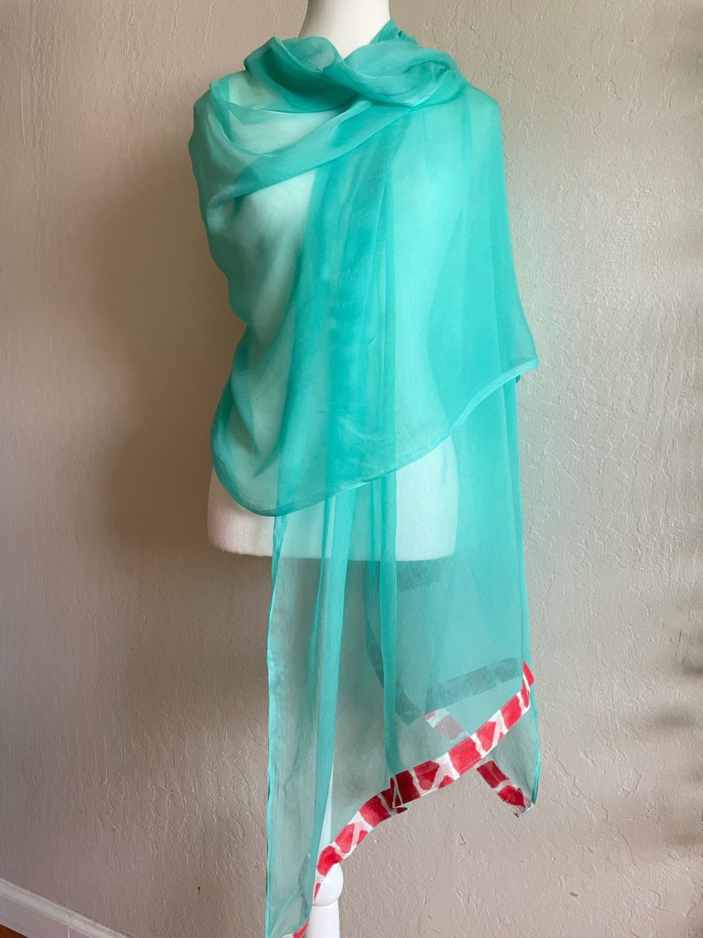 Sea mist green chiffon wrap